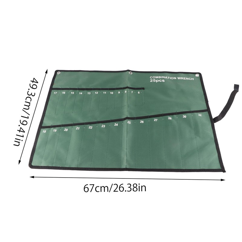 Canvas Wrench Set Bag, Wrench Tool Roll Up Pouch, Multi