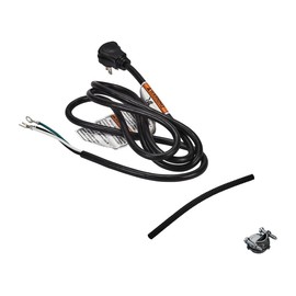 Whirlpool W11365014 Genuine OEM Power Cord Kit For Dishwashers, Black