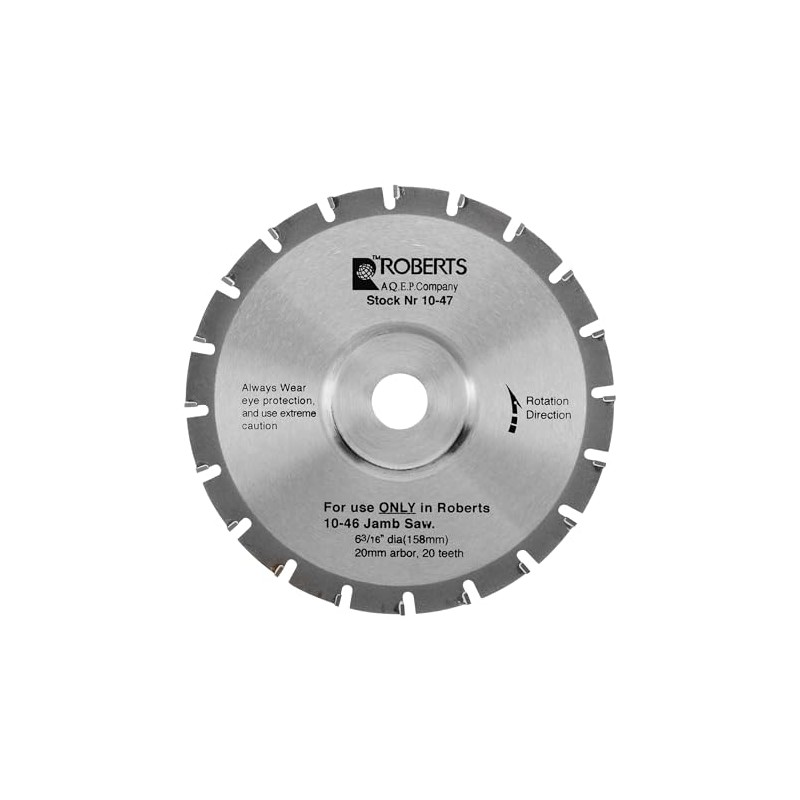 ROBERTS 10-47-6 20-Tooth Carbide Tip Saw Blade for 10-55 Jamb