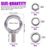 8Pcs 304 Stainless Steel M16 Male Thread Lifting Ring Eye