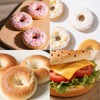 BOXOB 6stk Donutform Klein zum Backen, Schwarz Silikon Bagel-Maker-Pfanne Antihaftbeschichtet
