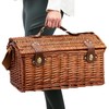 Juvale Picnic Basket for 4 People - 18.1 x 12.2