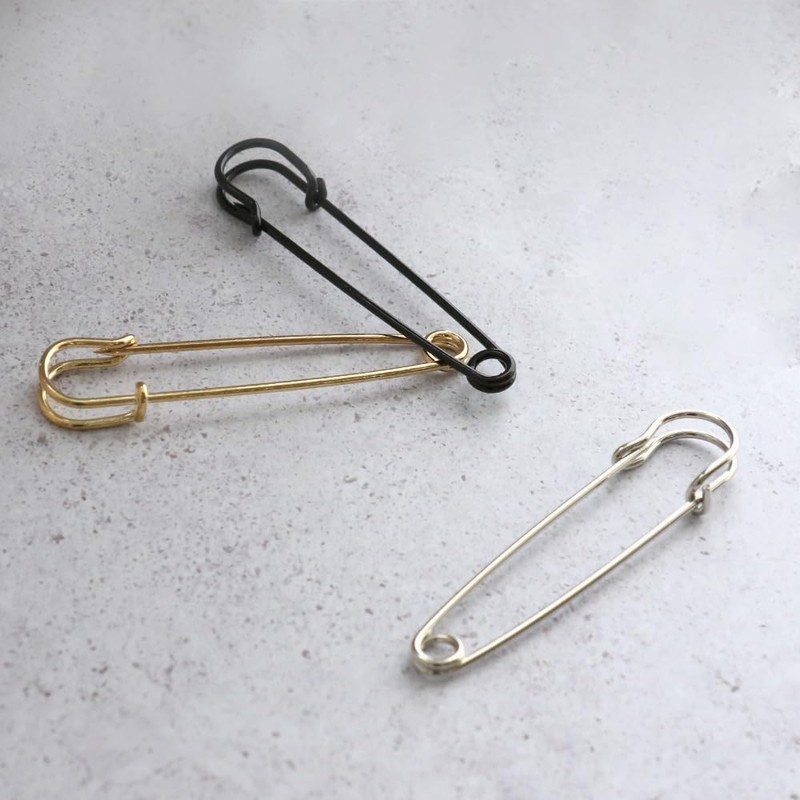 JewelVOX Brooch, Simple, Quilt Pin, Safety Pin, 2.8 inches (7.0