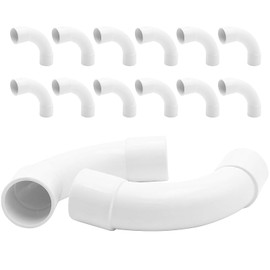 ZWWOGE Pack of 12 Pipe Elbows M16 PVC Pipe Elbow 90 Degree Plug Elbow for Electric Pipe Rod Pipe Building Drainage Agricultural Irrigation DIY Projects