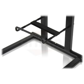 Folding DJ Laptop Stand with Sub-tray Shelf by FAT TOAD | Pro Audio Computer Table Top Rack Stand Mount for iPads, Mixer Controller & Tablets | Portable PC Gear Clamp Holder | Stage Booth, Home Office