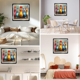 DAERLE Diamond Painting Adults, Cartoon Chickens, 5D DIY Diamond Painting Pictures, Funny Chicken, Diamond Painting, Round Stones for Home Decor, 30 x 30 cm