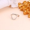 DAOCHONG Sterling Silver Classical Simple Plain Ring Open Circle Karma