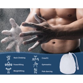 MIUONO Chalk Ball, Chalk for Rock Climbing and Gymnastics, Weightlifting Gym Workouts, Billiards, 2.3oz Chalk Ball with Refillable Chalk Socks 4 Pack