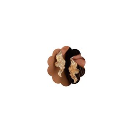 Jumwrit Statement Geometric Texture Earrings for Women Fashion Simple Earrings Trendy Jewelry Woven Twisted Leaf Dainty Stud Earrings Wrinkle Irregular Drop Dangle Earrings, Free Size, Zinc,