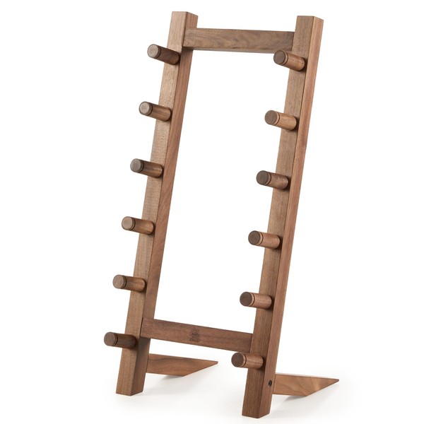 KYOKU Wooden Knife Stand, 6 Layer Natural Wood Knife Display