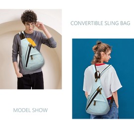 KL928 Shoulder Bag, Men's, Body Bag, Rucksack, Women's, Unisex, Lightweight, Waterproof, Durable, Stylish, Multi-Pocket, Functional, Casual, light blue (6881)