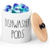 Dishwasher Pod Holder with Lid, Stylish Dishwasher Tablet Container Wide