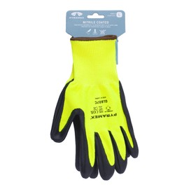 Pyramex GL607CHT Series Micro-Foam Nitrile Hi Vis Work Safety Gloves With PMXTECK™ HPPE ANSI Cut 4 And Retail Hang Tag Size Small