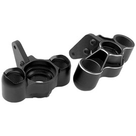 ShareGoo RC Front Hub Steering Knuckles Carriers Caster Blocks Upgrades Part Compatible with Arrma 1/8 Typhon Talion 6S BLX 1/7 Felony Mojave Infraction Limitless 6S BLX,Replace of AR330187 (Black)