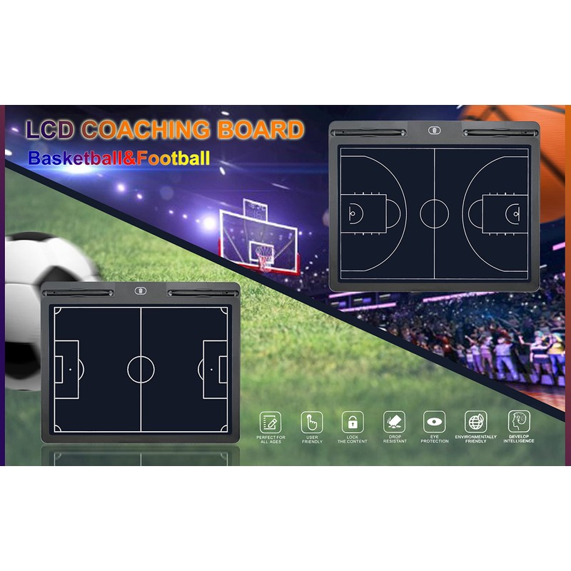 Pure Vie Electronic Basketball Coaching Board LCD Basketball Coaches Tactical