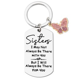 Sister Gifts from Sisters Keychain for Women Sister Birthday Gifts for Little Big Soul Sister Graduation Gifts for BFF Best Friend Friendship Gifts for Teen Girls Sisters Always Be There for You Gift