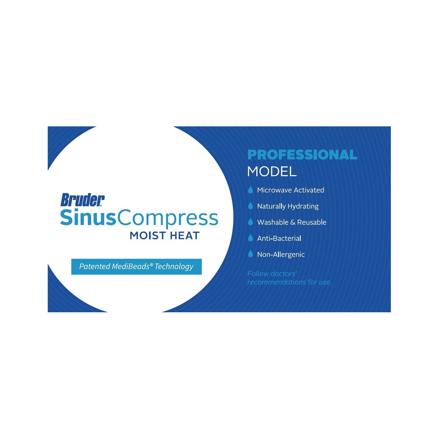 Bruder Moist Heat Sinus and Allergy Compress Contoured Sinus Compress