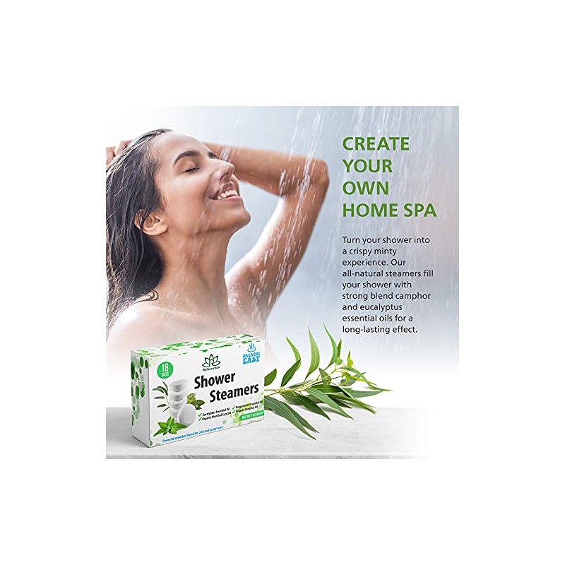 Vaporizador de ducha extra fuerte – Cristales de mentol, cristales