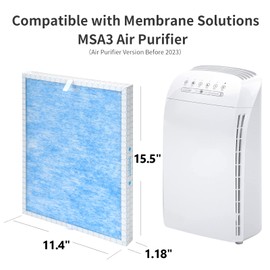 GoKBNY MSA3 Replacement Filter Compatible with Membrane Solutions MSA3 and MSA3S Smart Air Purifiers, 3-in-1 Filter (2-Pack)