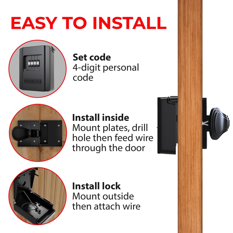 Shed Lock – Keyless Secure 4-Digit Shed Lock & Latch