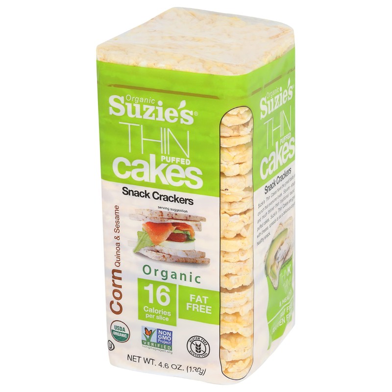 Suzie's Corn, Quinoa & Sesame Thin Cakes, 4.5 oz