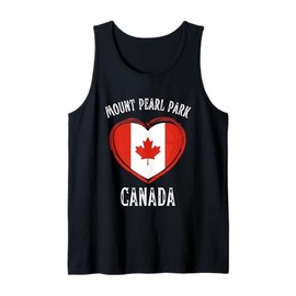 Canada Flag Heart Mount Pearl Park Tank Top