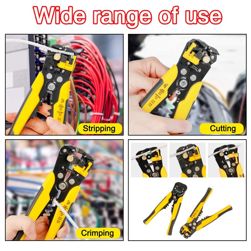 CYLBAQ Crimper Plier Set, AWG24-10 Wire Crimping Tool, Wire Cutting
