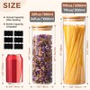ComSaf Glass Food Storage Jars Set of 6, Tall Glass