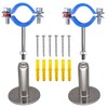 POTONZ Wall Mount Ceiling Mount Pipe Supports,Adjustable Pipe Clamps、Hangers、 Stainless