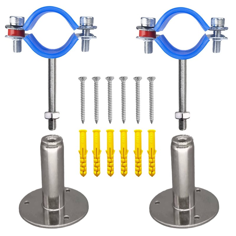 POTONZ Wall Mount Ceiling Mount Pipe Supports,Adjustable Pipe Clamps、Hangers、 Stainless