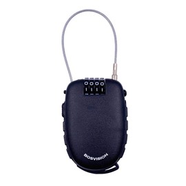 Bosvision Ultra-Secure 4-digit Combination Lock with 3 Feet Retractable Cable for Bike, Ski, Snowboard and Stroller