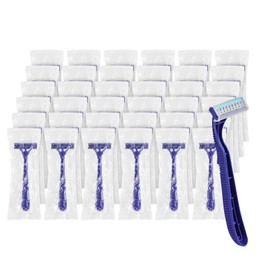 Disposable Razors, Bulk Razors With Knife Caps, Individually Packaged, Razors In Bulk Suitable For Hotels, Shelters, Homeless People, Nursing Homes, Charities, Churches (50-PACK)