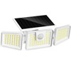 INCX Solar Motion Sensor Lights Outdoor, 3 Heads Security Lights