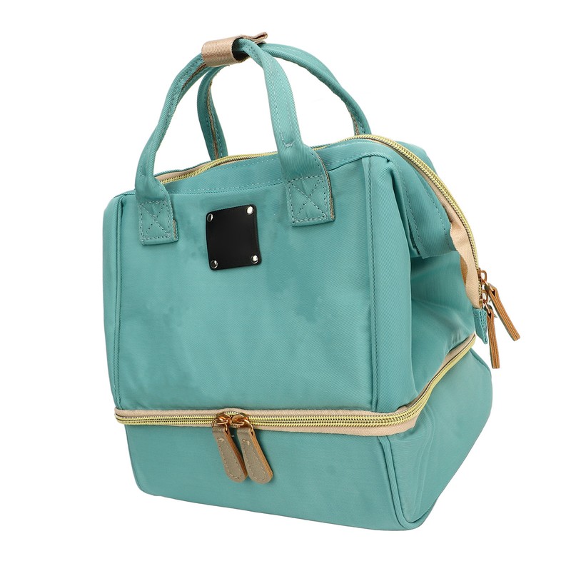 Double Layer Breastmilk Backpack Nylon and PEVA Smooth Zipper 11L