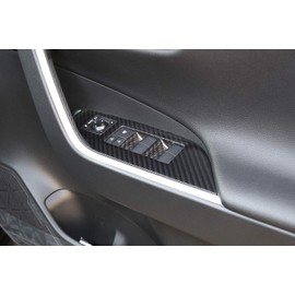 FUKUARE Toyota New RAV4 Door Switch Panel, Black Carbon Style, Set of 4, Interior Custom Parts, 2