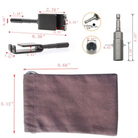 GHASYXL Ice Anchor Drill Adapterice Anchor Toolpower Driven Drill Heavy Duty Auger Ground Anchor Quick Tightenoutdoor Winter Fishing Camping Accessories（Black）