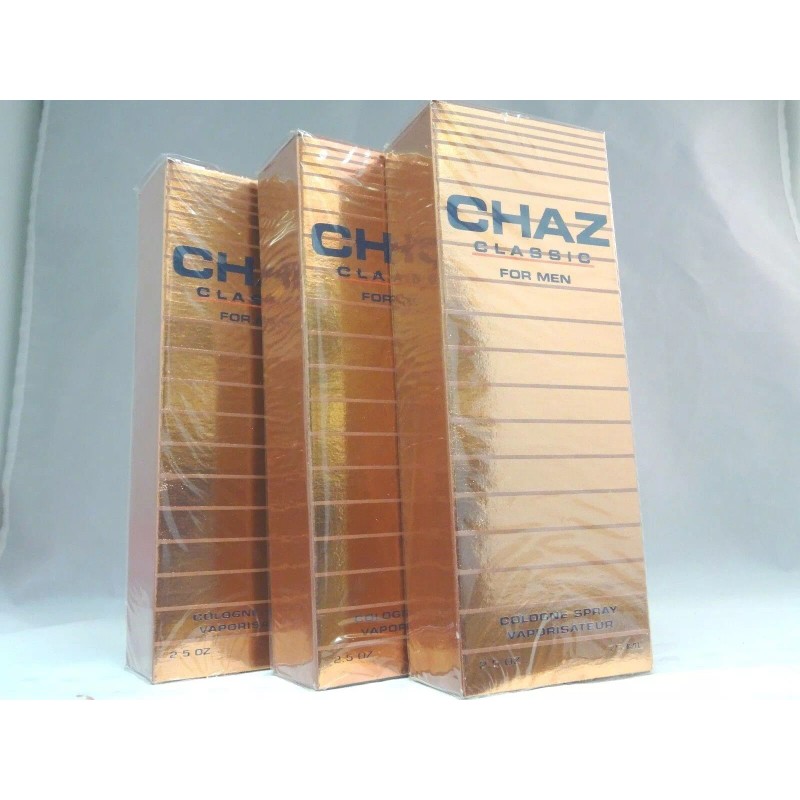 CHAZ CLASSIC FOR MEN 👌LOT OF 3👌COLOGNE SPRAY - 2.5