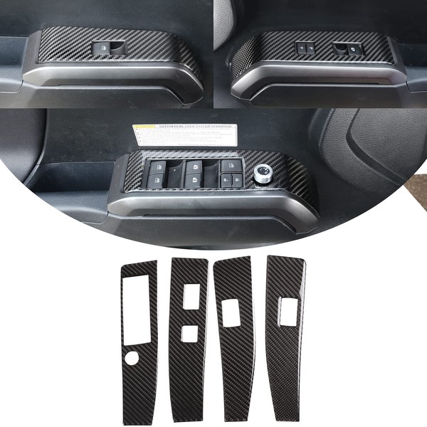 Front and Rear Doors 4pcs Look Interior Door Armrest Window