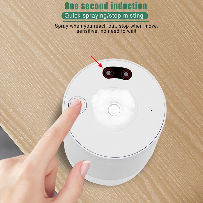 Ethanol Atomizer Cleaner FullAutomatic Induction Spray Sensor Dispenser for Home
