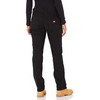 Dickies Women's Relaxed Straight Carpenter Duck Pant, Rinsed Black, 4