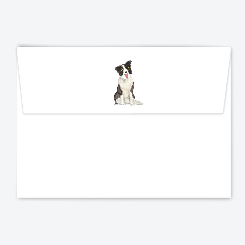 Me Loovely Border Collie Letter Writing Paper and Envelopes Set