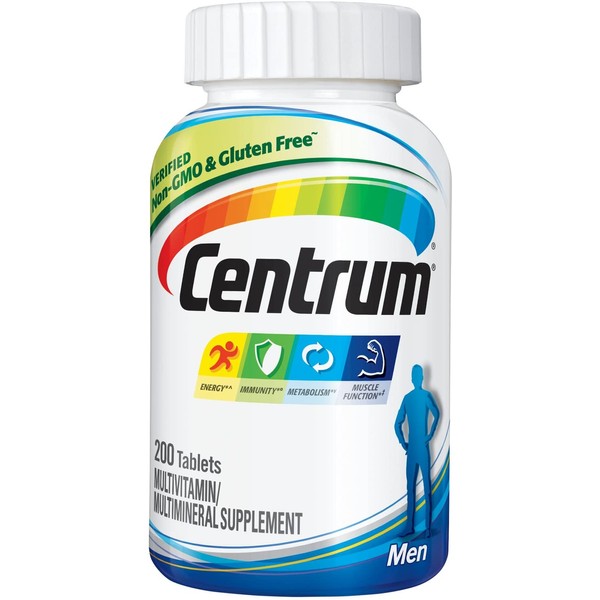 Centrum Multivitamin for Men, Multivitamin/Multimineral Supplement with Vitamin D3, B Vitamins and Antioxidants - 200 Count