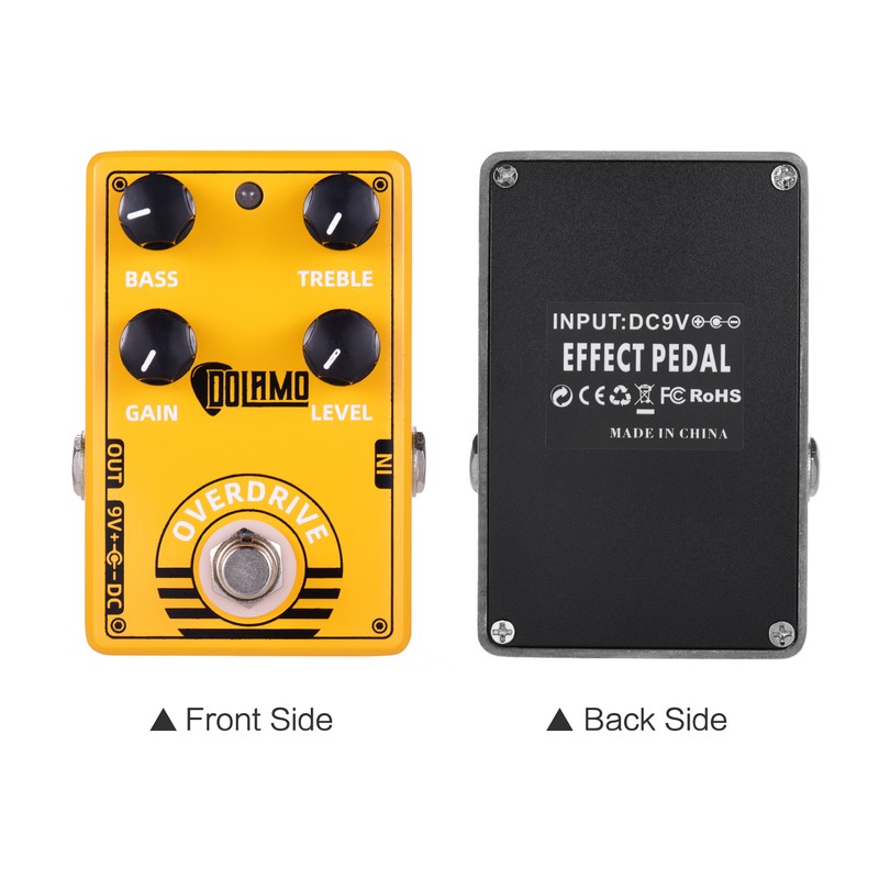Dolamo D-8 Overdrive Guitar Effect Pedal with Bass Treble Gain