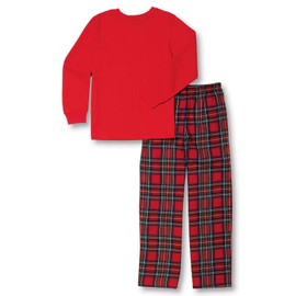 PajamaGram Girls Pajamas - Boys Flannel Pajamas, Stewart Plaid, 14