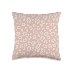 Vine Mercantile Blush Pink-Chic Elegant Leopard Animal Print Pattern Throw Pillow, 16x16, Multicolor