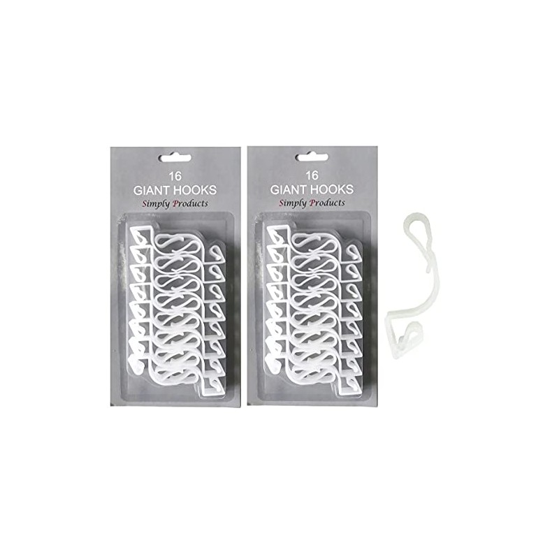 Simply Products 32 Giant Gutter Hooks for Hanging Outdoor Christmas