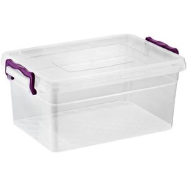 Best House Plastic Storage Box with Lids - Pack of 1, Heavy Duty, Stackable Clear Storage Containers Boxes Use for Home, office, Kitchen, Toys and Goods (600 ml)
