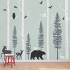Simple Shapes Birch Trees with Animals Wall Decal - Scheme