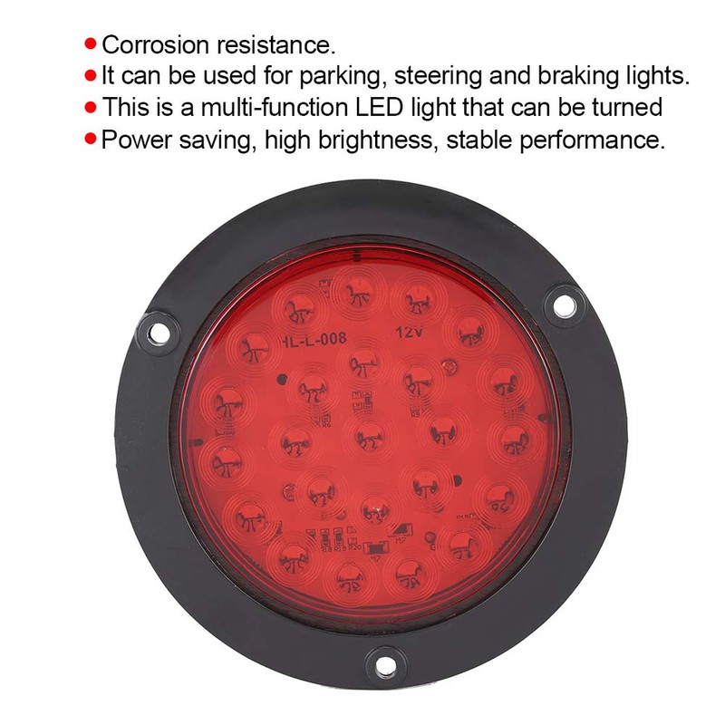 Luces Traseras de Remolque LED Rojas Redondas Freno de Parada