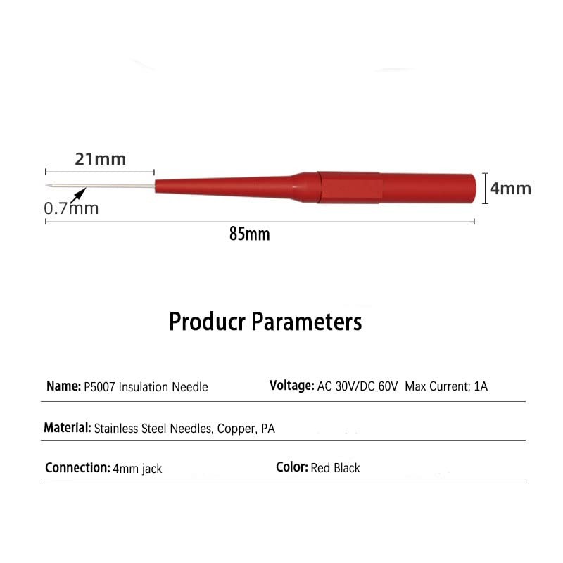 Insulation Test Probe, Akozon 2pcs P5007 Insulation Piercing Needle Micro